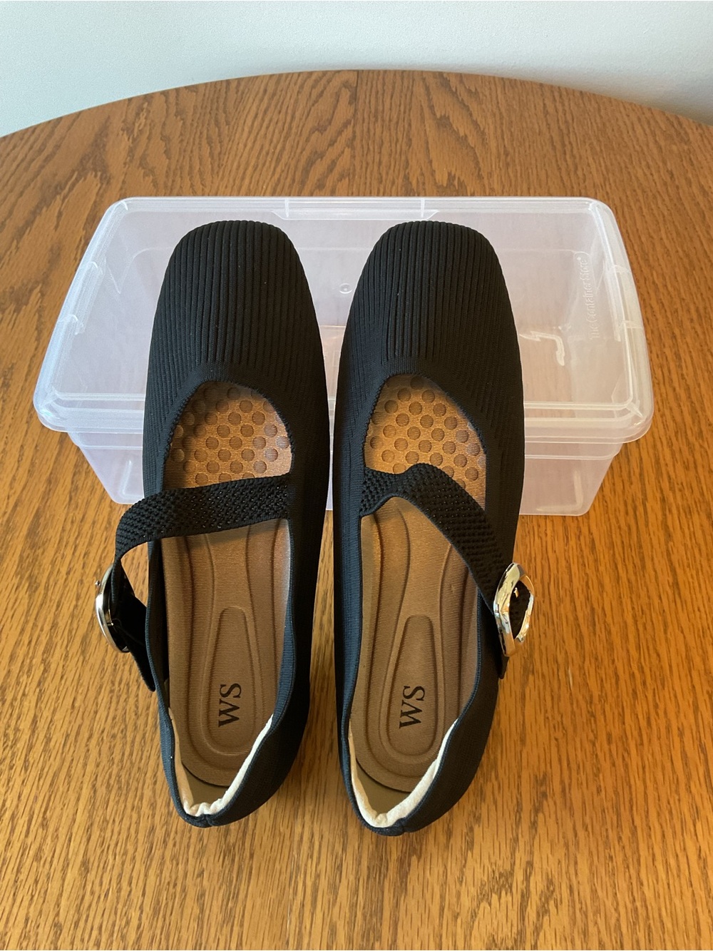 Women’s WideStep Elora Comfort Flats in Black, Size 9.5
